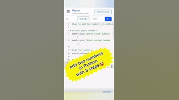 how to add two numbers in python #shorts #python #programming