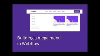 Famous Building a mega menu in Webflow |  Webflow mega menu | mega menu in webflow not working Profile
