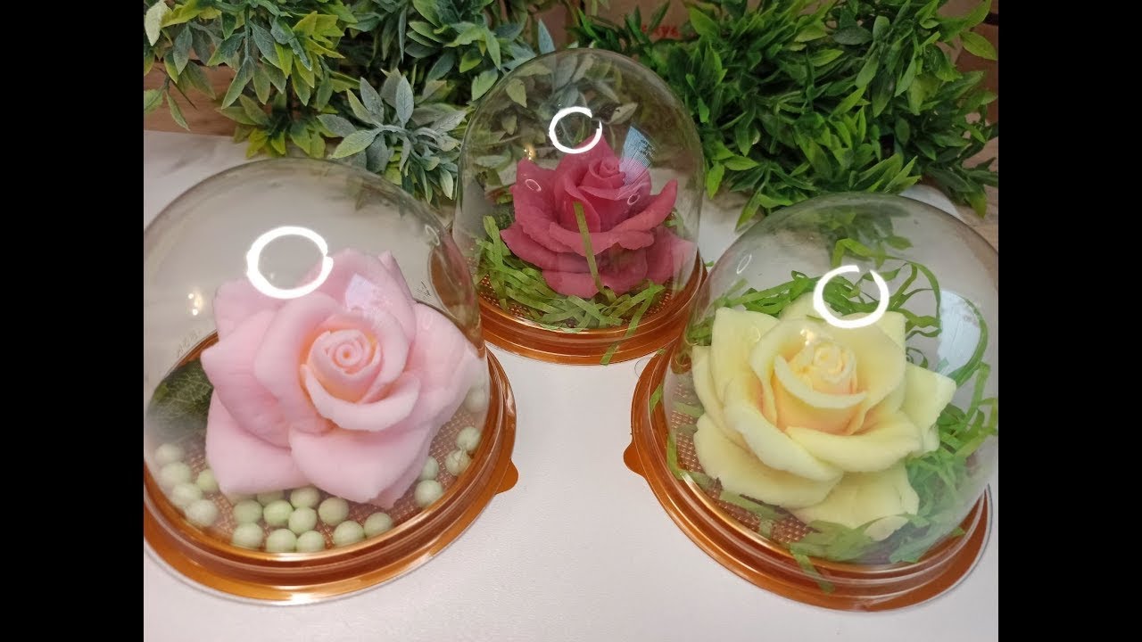 Мыло  Роза под купол  Первая заливка  DIY идеи на 8 марта