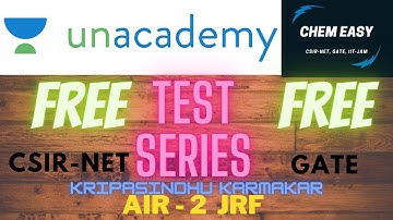 Test Series for CSIR-NET, GATE for FREE by Educator Kripasindhu Karmakar (AIR 2 JRF) | Unacademy