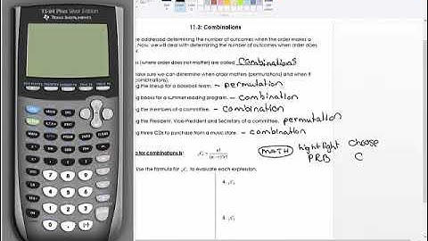 Section 11.3 Combinations