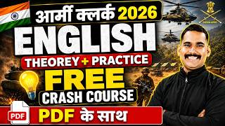 🔥 Army Clerk 2026 English Crash Course #02 | FREE Theory + Practice Class | By Satydev Sir