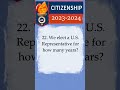 2023-2024 U.S CITIZENSHIP TEST, Civics Test (QUESTION 22) Naturalization #youtubeshorts