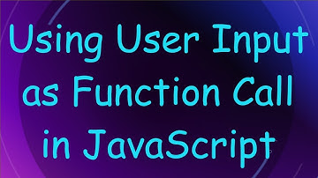 Using User Input as Function Call in JavaScript