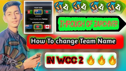 How To change team name in WCC2 old version
