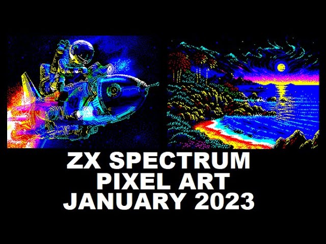 ZX Spectrum 8-bit pixel art picture Old-Games.RU splash screen (from Old-Hard  #80) by Grongy - ZX-Art