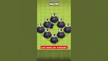 Wizard Tower Base vs Elixir Troops in coc #shorts #youtubeshorts #youtubeshort