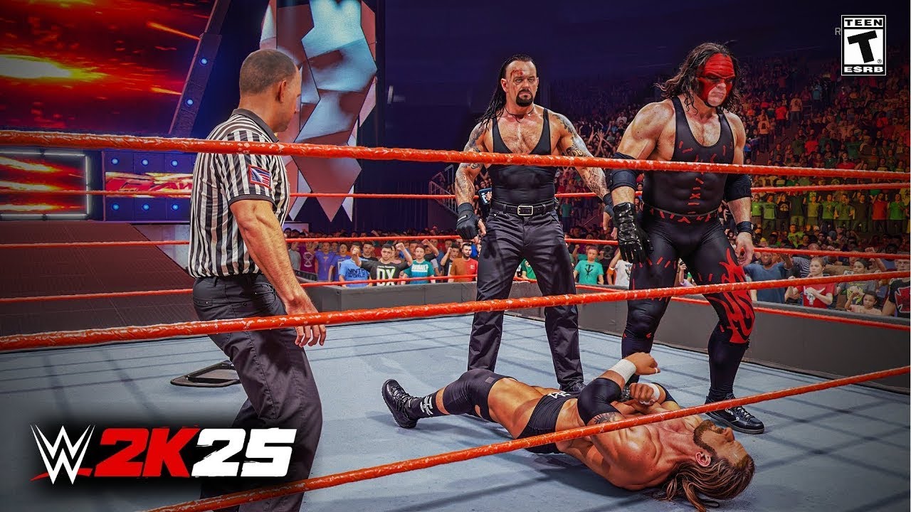 Undertake & Kane vs Triple H & Shawn Michaels #wwe #wwe2k25 #wwegames #wweshorts #wwegaming #wwf