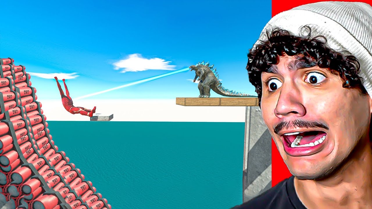 Reagindo a EXPLODI NA PAREDE DE TNT! - Animal Revolt Battle Simulator