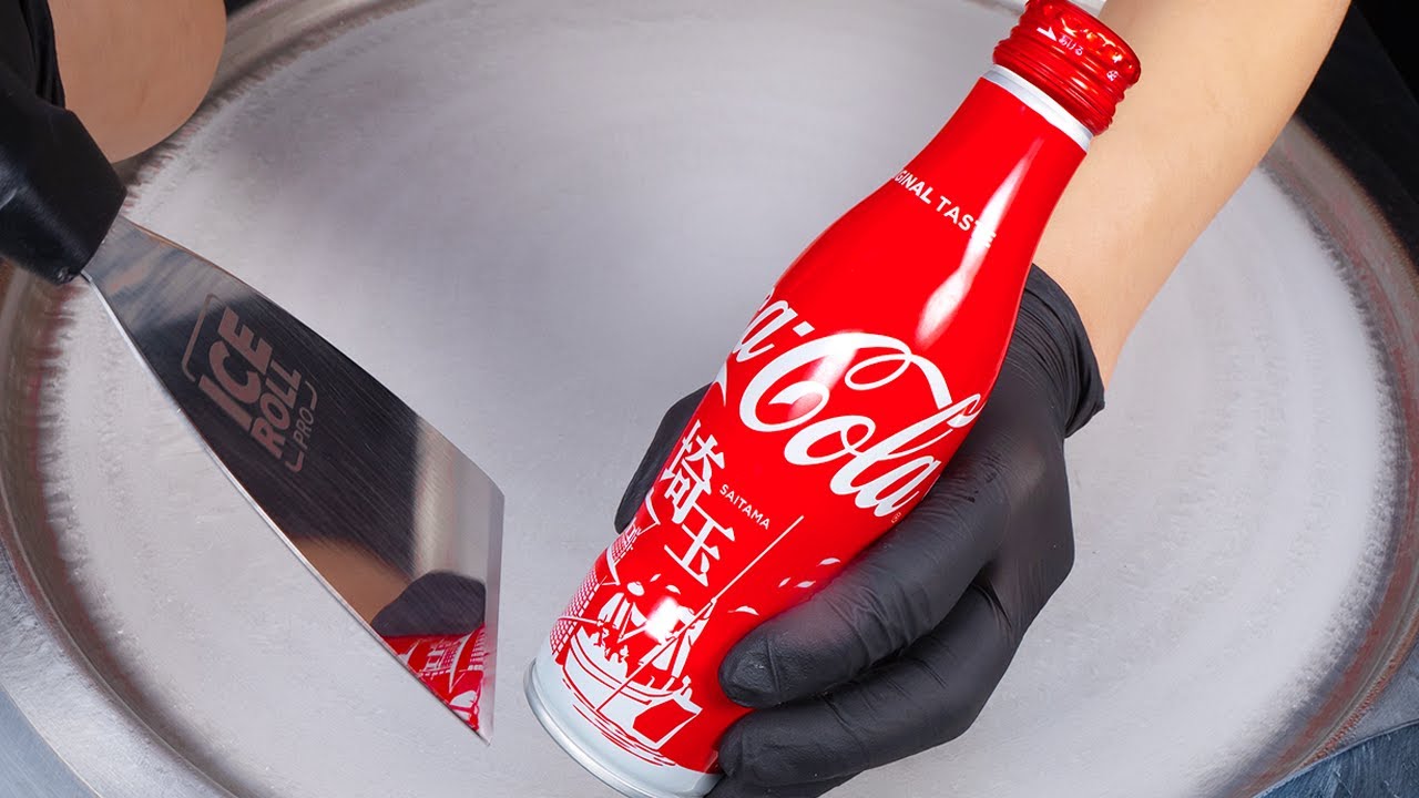 How To Rolls IceCream - CocaCola Soft Drink IceCream Rolls ASMR