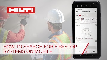 How to search and select firestop systems on the Hilti Firestop Selector mobile app