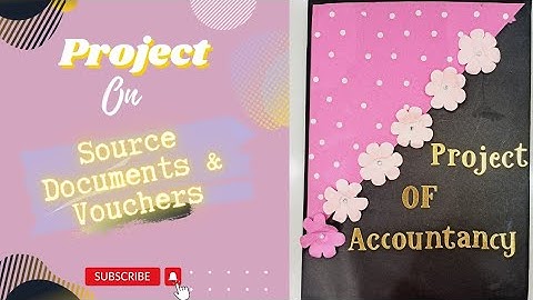Project on Source Documents and Vouchers✨ || Class 11 || Accountancy