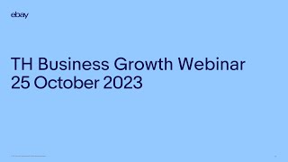 Thailand Business Growth Webinar วันที่ 25 ตุลาคม 2566