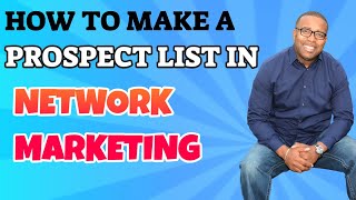 Famous How To Make A Prospect List In Network Marketing Simple List Building Wealth