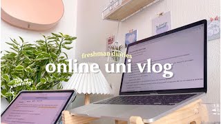 first week of online university 🗒🔍 | uni diaries (lots of studying)