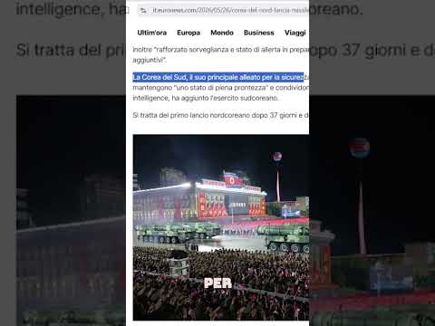Video Corea del Nord LANCIA Missili