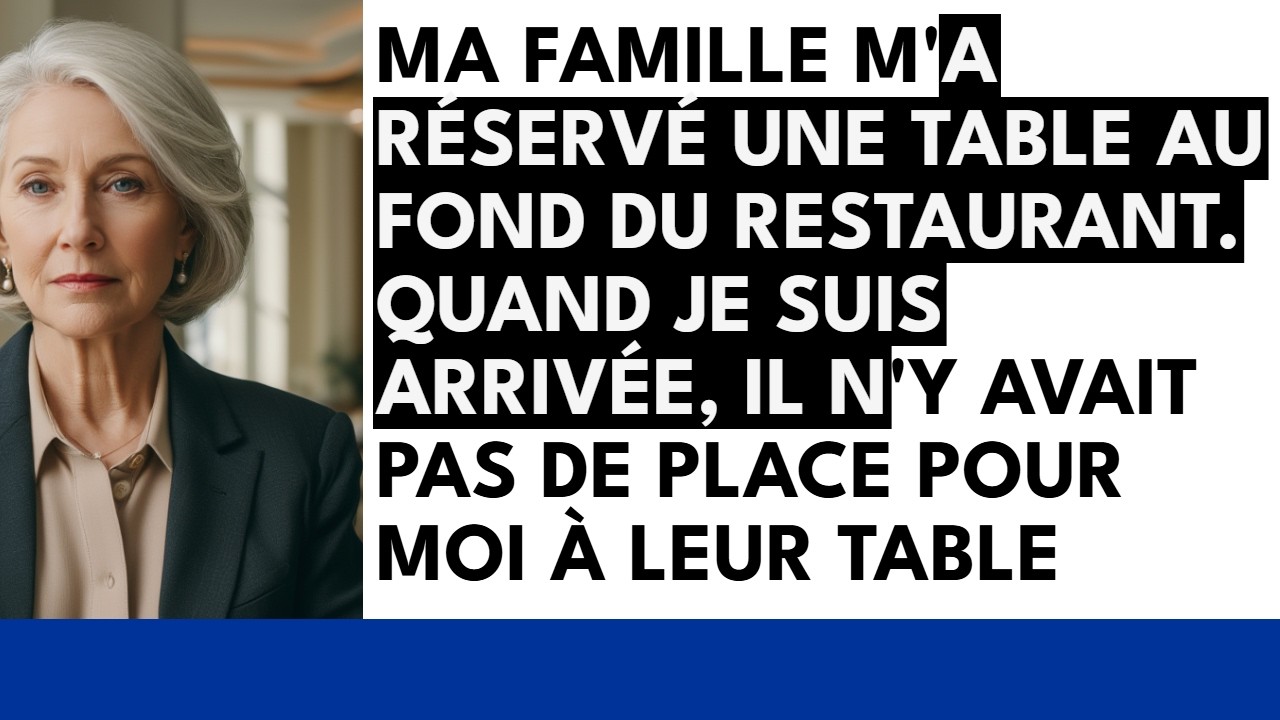 Dimanche de novembre, chez moi, je finissais mon café seule quand ma belle-fille a appelé. Elle ne m'appelle jamais « Maman ». « On a pensé faire quelque chose de spécial, un déjeuner en famille....