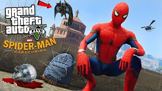 GTA 5 Spider-Man Người Nhện Trở Lại Tấn Công Tội Phạm Khủng Bố Bảo Vệ Người Dân Trong Thành Phố screenshot 2