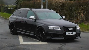 Audi RS6 C6 Avant With Custom Exhaust Loud V10 Sounds!!