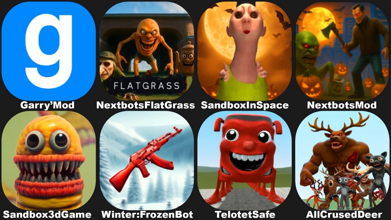 NEXTBOTS IN PLAYGROUND MOD HALLOWEEN 2025,SANDBOX IN SPACE,TELOTET SAFE,99 NIGHTS IN THE FOREST,GMOD