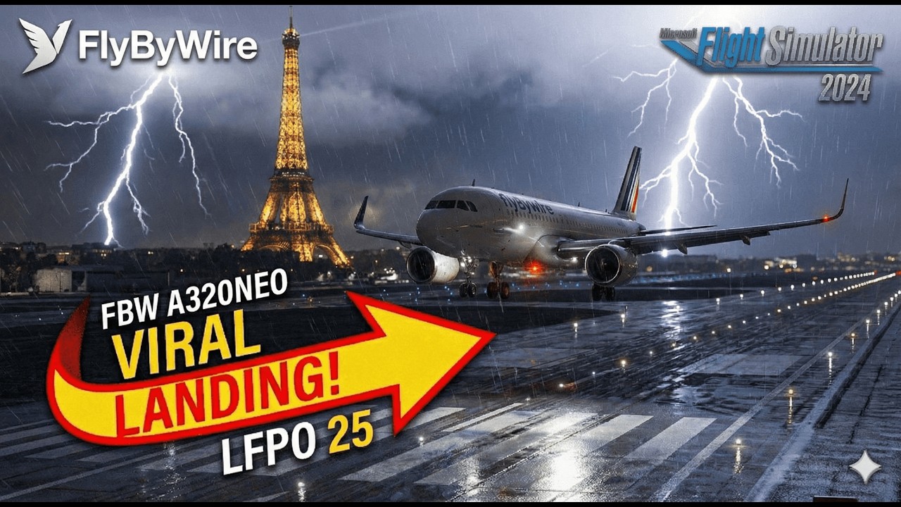 PARIS ORLY LFPO Full Landing INSANE SOUNDS & GRAPHICS | RTX 4070 Ti Super