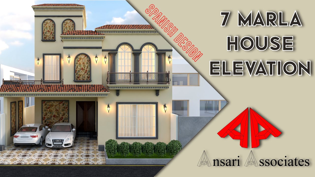 7 Marla House Elevation | 7 Marla House Design in Pakistan | 5 bhk ...