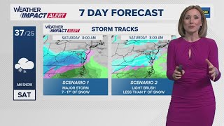 Saturday snow? Two scenarios for more snowfall this weekend