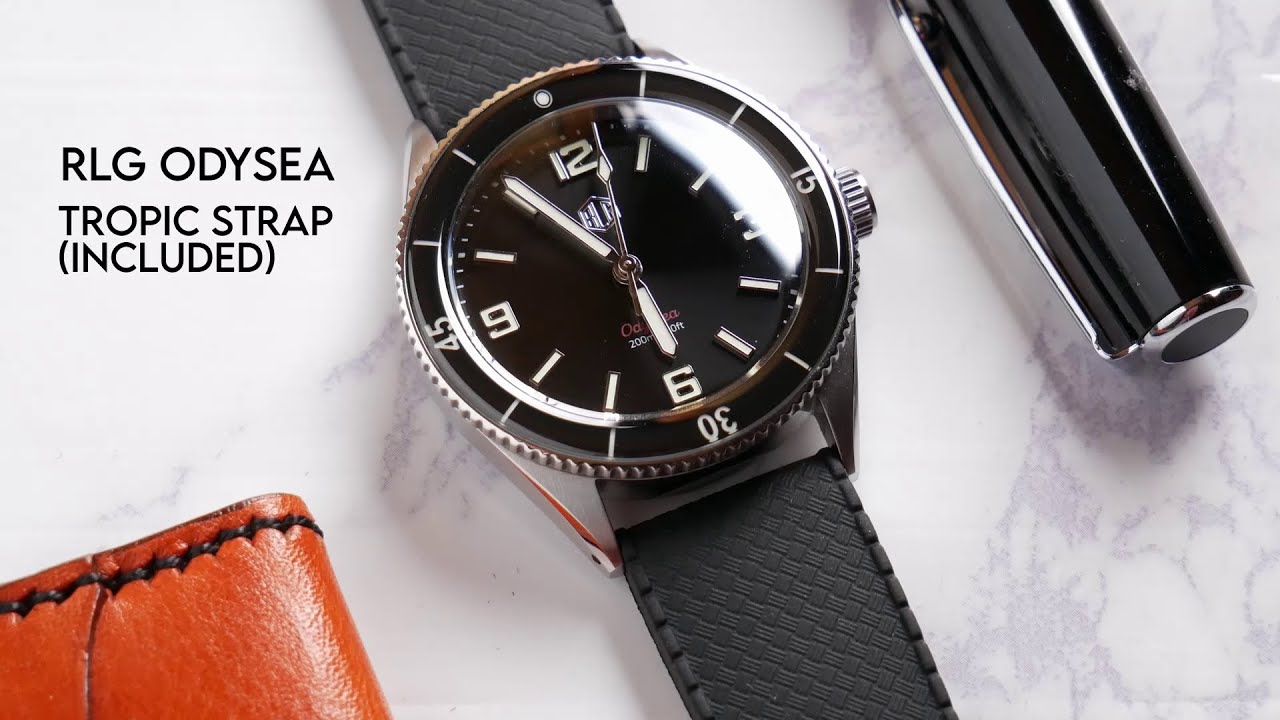 The New RLG Odysea on it's included tropic rubber strap