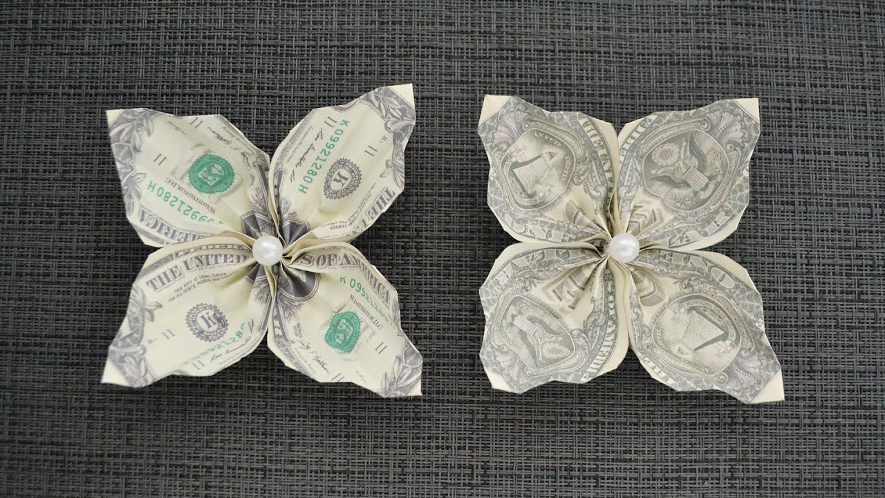 My BIG MONEY FLOWER | Easy Dollar Origami for Graduation | Tutorial DIY ...