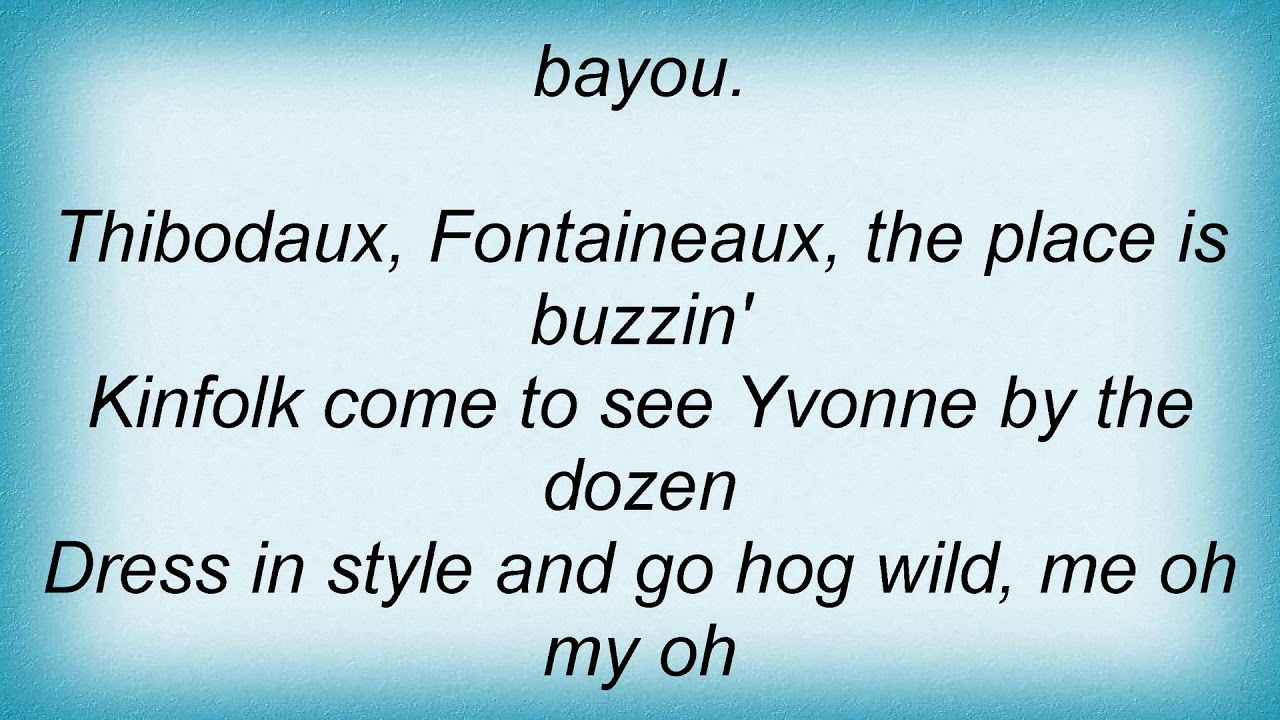 Jerry Lee Lewis Jambalaya Lyrics YouTube