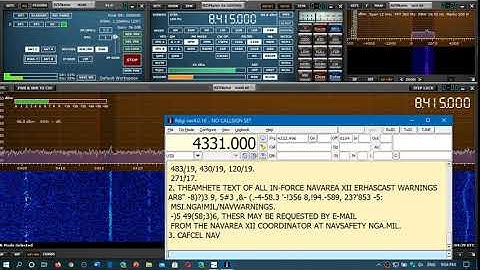Pt Reyes California Navtex received 8415 kHz USB Shortwave Sdrplay RSPdx MLA 30 loop