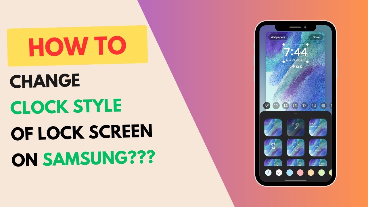 How to Change Lock Screen Clock Style on Samsung Galaxy - YouTube