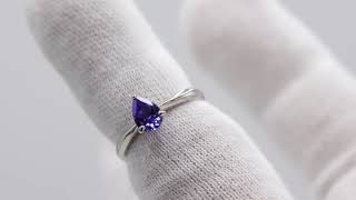 【商品紹介】Pt900 タンザナイト 0.64ct ペアシェイプ プラチナ リング 指輪 r2103009