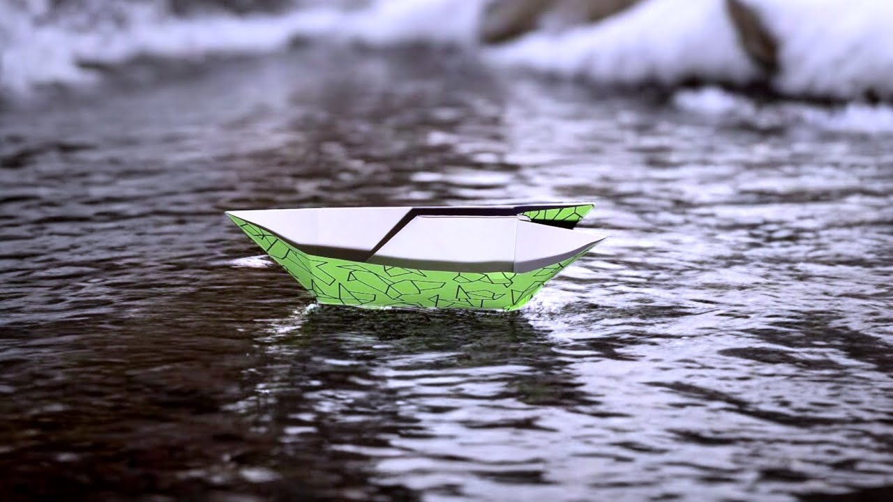 How to Make Paper Boat that Floats | Origami Speed Boat - 1 Square ...