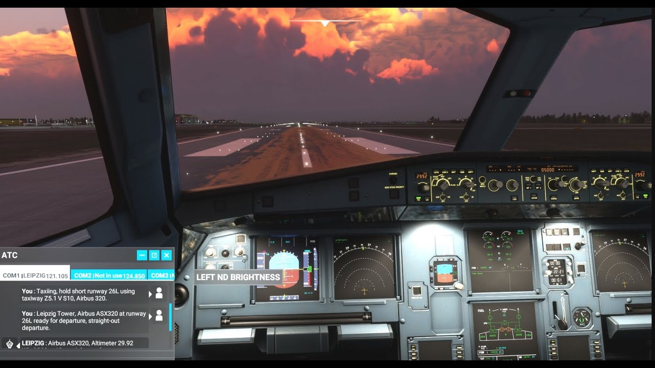 FS2020 A320 manual ATC Request a Full Stop Landing, FMC, ILS