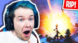 Reacting to TILTED TOWERS DESTROYED! (Fortnite Volcano Event)