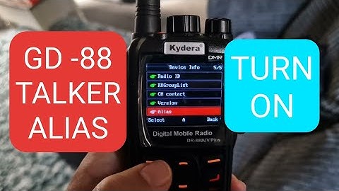 GD-88 Turn on Talker Alias - New Firmware