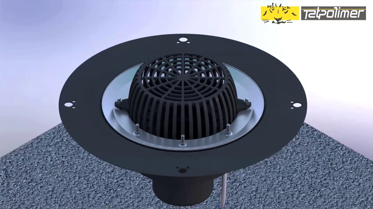 Монтаж Кровельной воронки Татполимер - YouTube