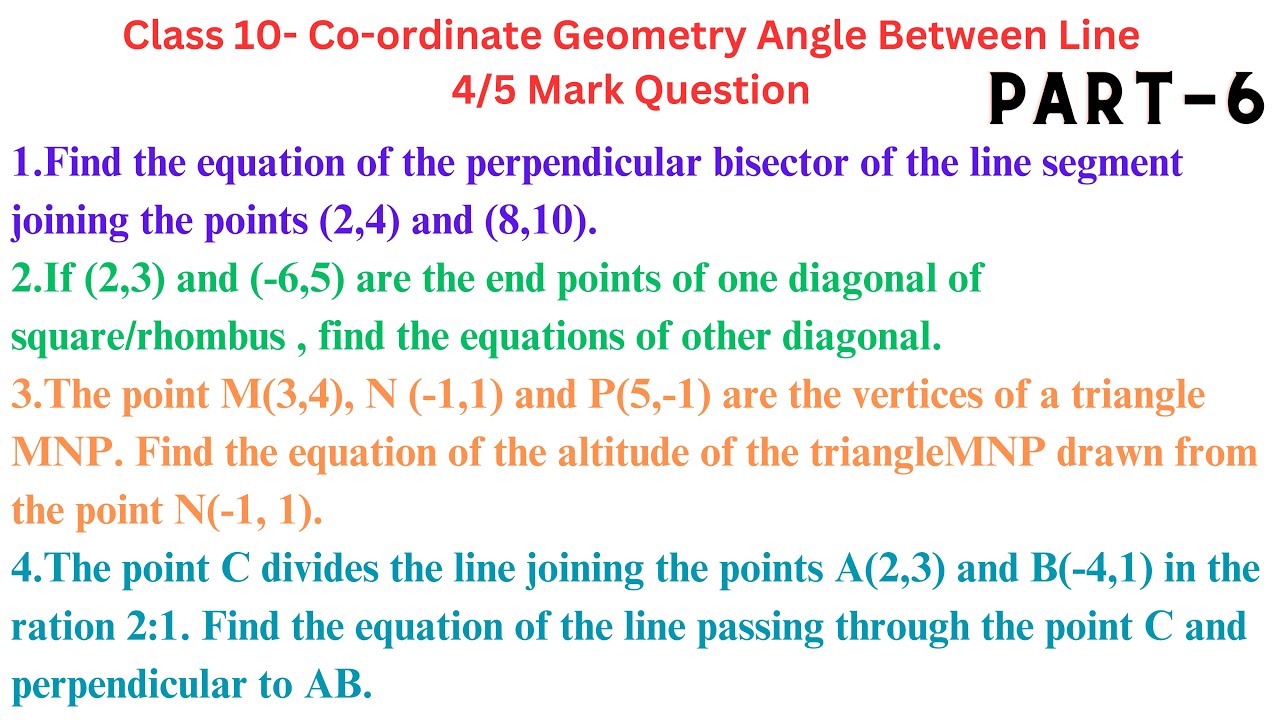 Class 10| Co-ordinate Geometry| Angle Between Lines |Part 6| In Nepali ...