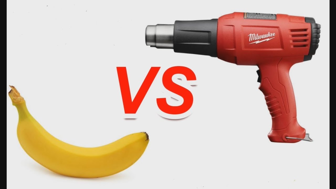 Heat Gun vs Banana 550 Degree From Lidl Parkside YouTube