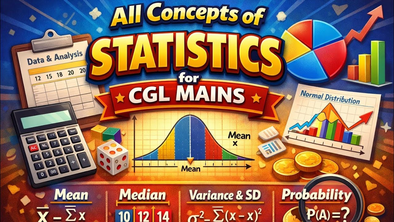 Statistics Complete Chapter in One Shot for SSC CGL Mains | All Concepts + Tricks