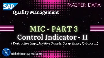SAP QM | MIC Control Indicator | Master Inspection Characteristics | SAP Quality Management #sapqm