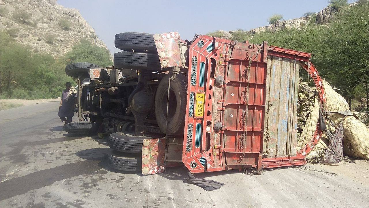 truck parts Accident in Kohat Indus Highway
