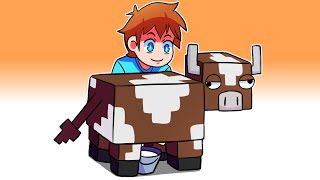Milking a Cow in Minecraft