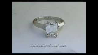 2 Carat Emerald Cut Diamond - Art Deco - Engagement Ring - Custom Design - Dana Walden Bridal - NYC