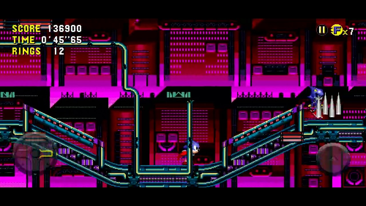 Sonic Cd Mobile - Stardust Speedway Zone Act 3 - Dr Eggman Boss Fight (Us Version)