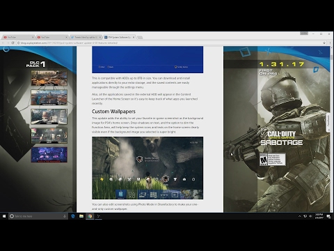 PS4 SYSTEM UPDATE 4 50 WHATS NEW EXTERNAL HDD SUPPORT CUSTOM WALLPAPERS AND MORE 