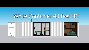 White Container 40 feet High Cube