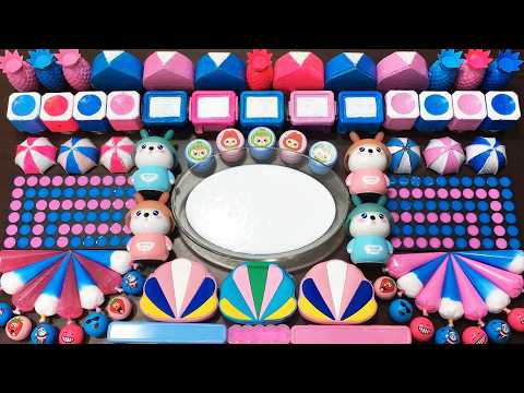 RELAXING GALAXY SLIME VS CLAY PIPING BAGS VS MAKEUP ! Mixing Random Things Into Slime
