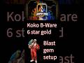WWE Champions Koko B Ware gameplay Blast gem setup
